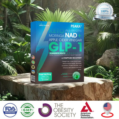 [Official Authorized Store] PEAKA® GLP-1 Slimming & Health Ultra Concentrated Essence Liquid Pearls - NAD+ Moringa & ACV (✅speedy, long-lasting, addressing diabetes, obesity, and cardiovascular diseases) - ⚡Developed by the Obesity Society